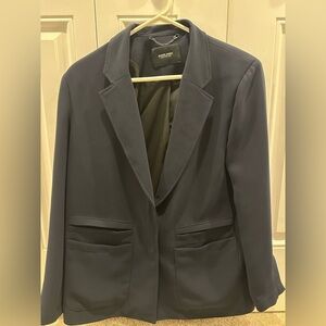 Rachel Comey Andes Blazer Double Georgette Navy size 4 NY Designer Chic